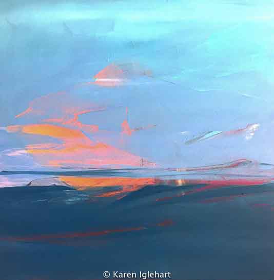 BLue Abtraction with Orange